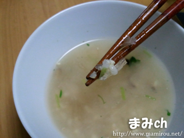 DHC発芽玄米雑炊に入っている寒天