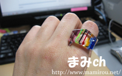 プラスチックの指輪