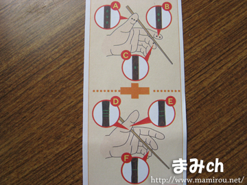 はし上手 左利き用説明図